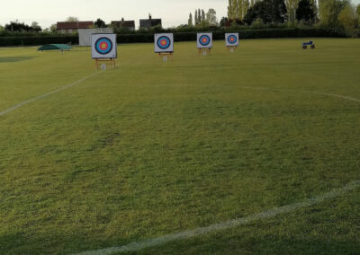 Targets set out in a field