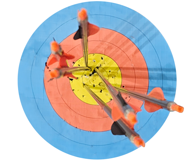 Arrows-in-Gold-of-Archery-Target